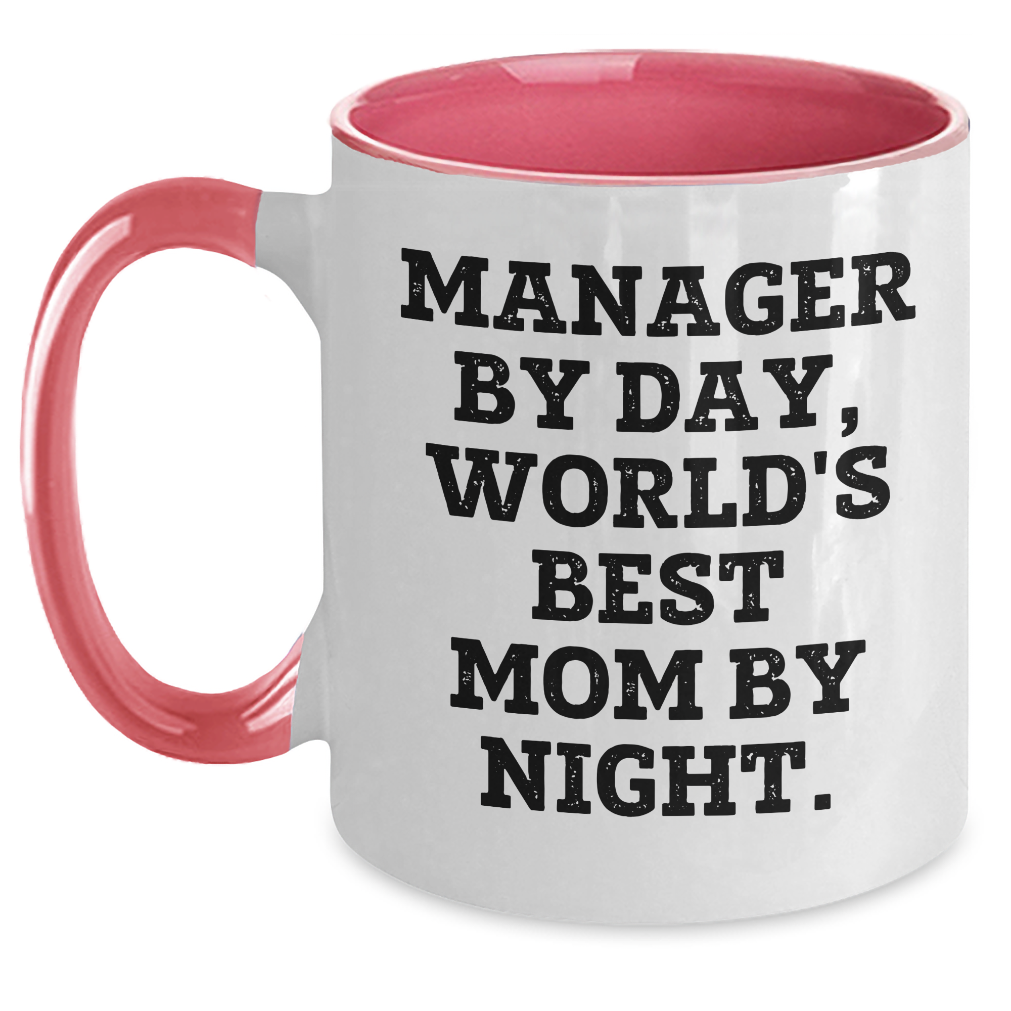 Funny Manager Gifts - Manager By Day, World's Best Mom By Night. Two Tone Coffee Mug, Gifts from Mom for Manager, Father's Day Unique Gifts - Main