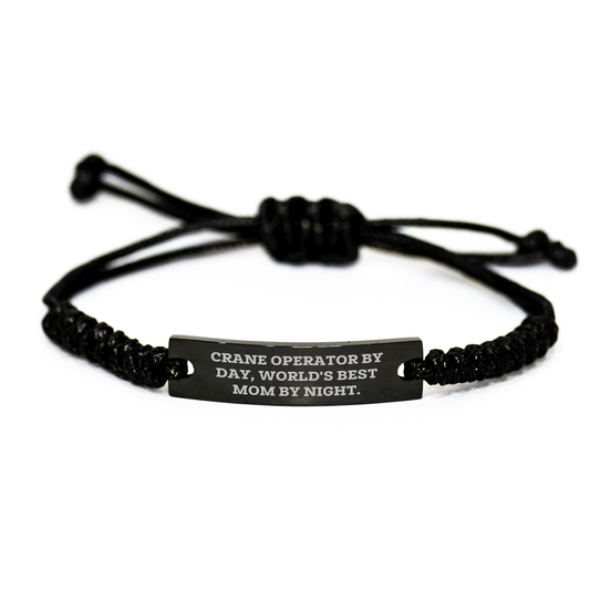 Gifts from Crane Operator Moms, Inspirational Rope Bracelet for Crane Operator Dads, Funny Quote for Father's Day Unique Gifts - Image 1