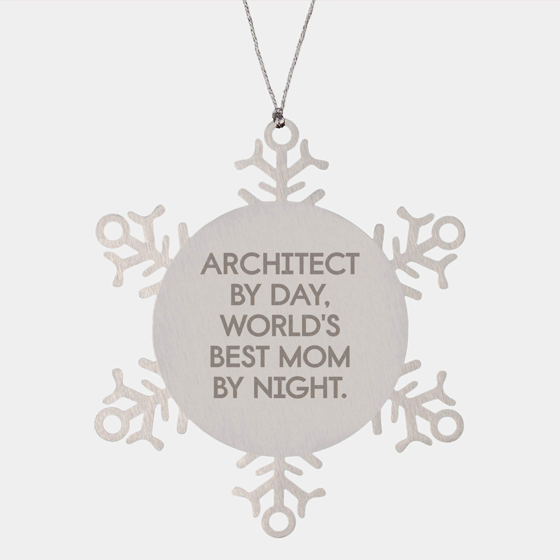 Architect Gifts, Snowflake Ornament, Funny Quote, Christmas Unique Presents from Mom, Gift Ideas for Architect - Image 1