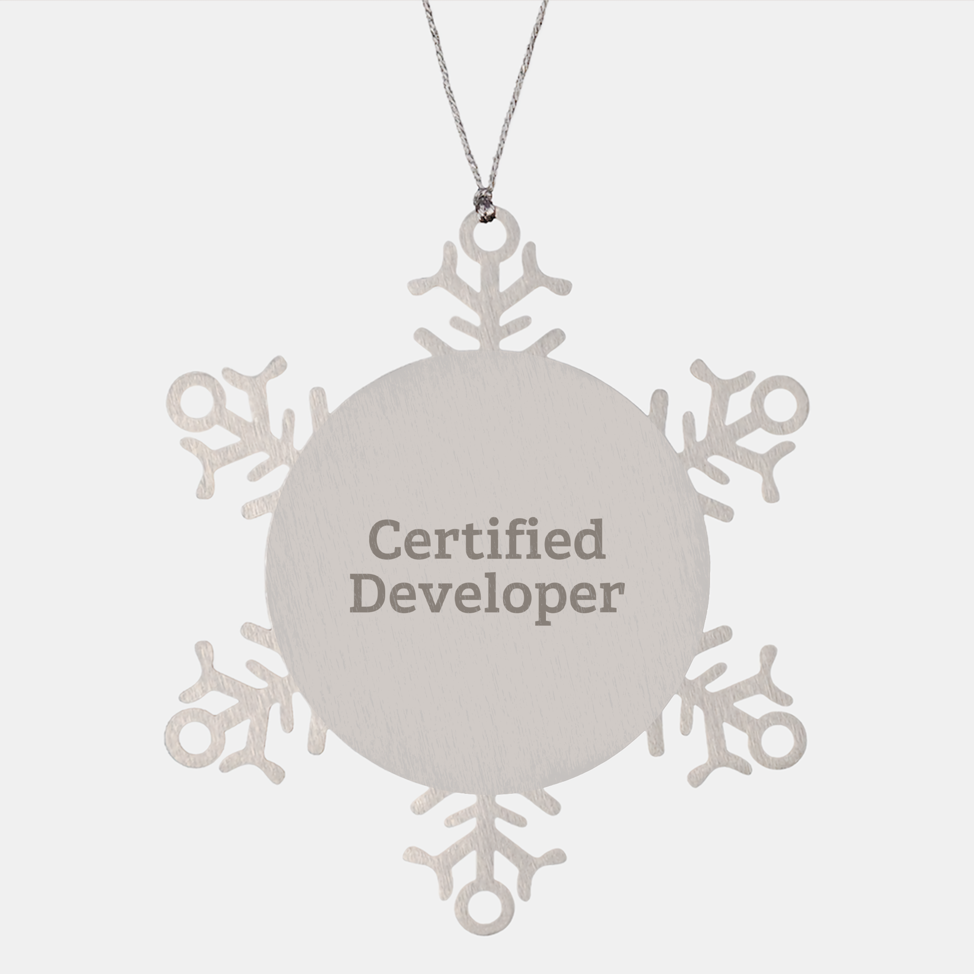 Funny Quotes for Developers, Snowflake Ornament Gifts from Friends to Coworkers, Certified Developer Present