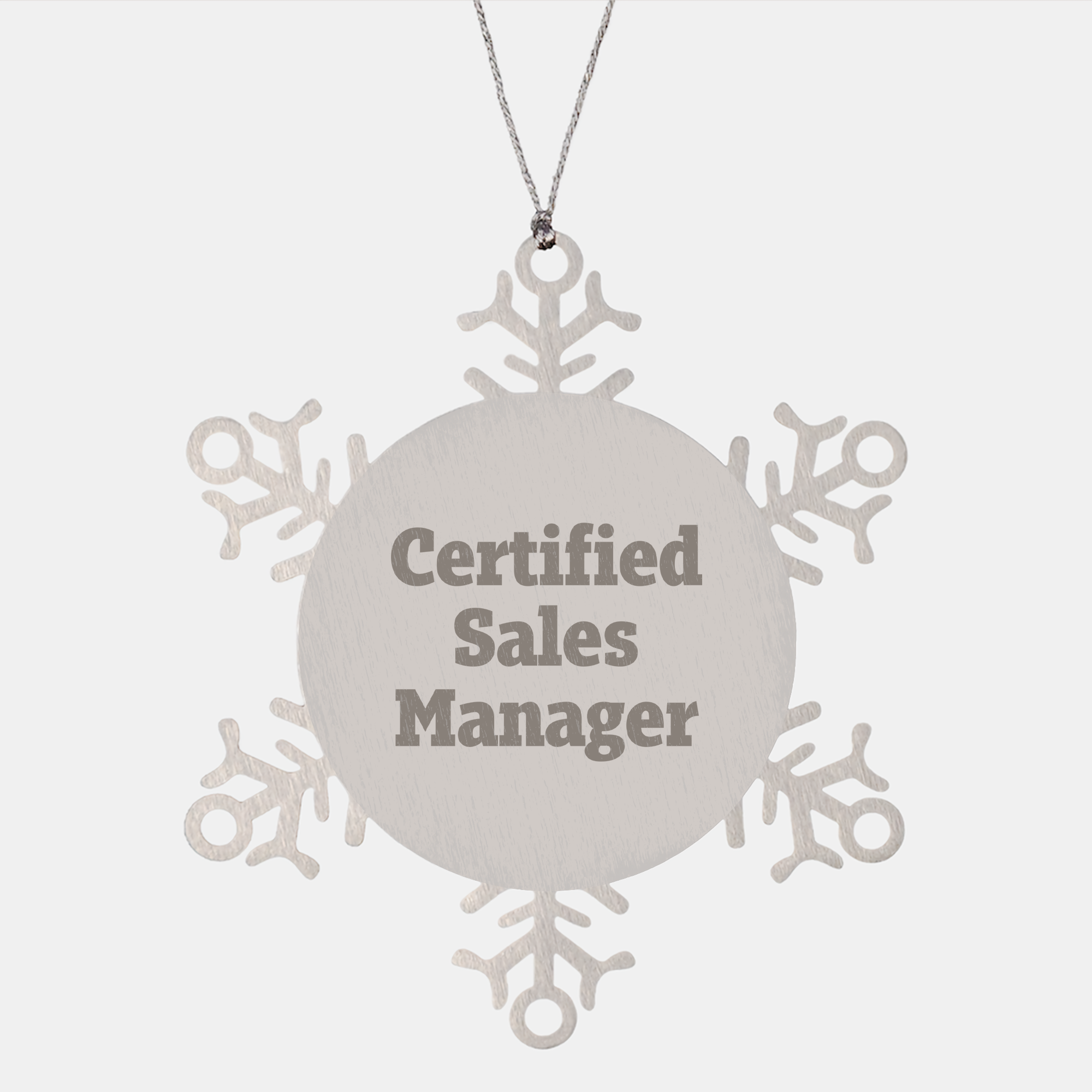 Funny Sales Manager Snowflake Ornament Gifts from Friends and Family for Christmas