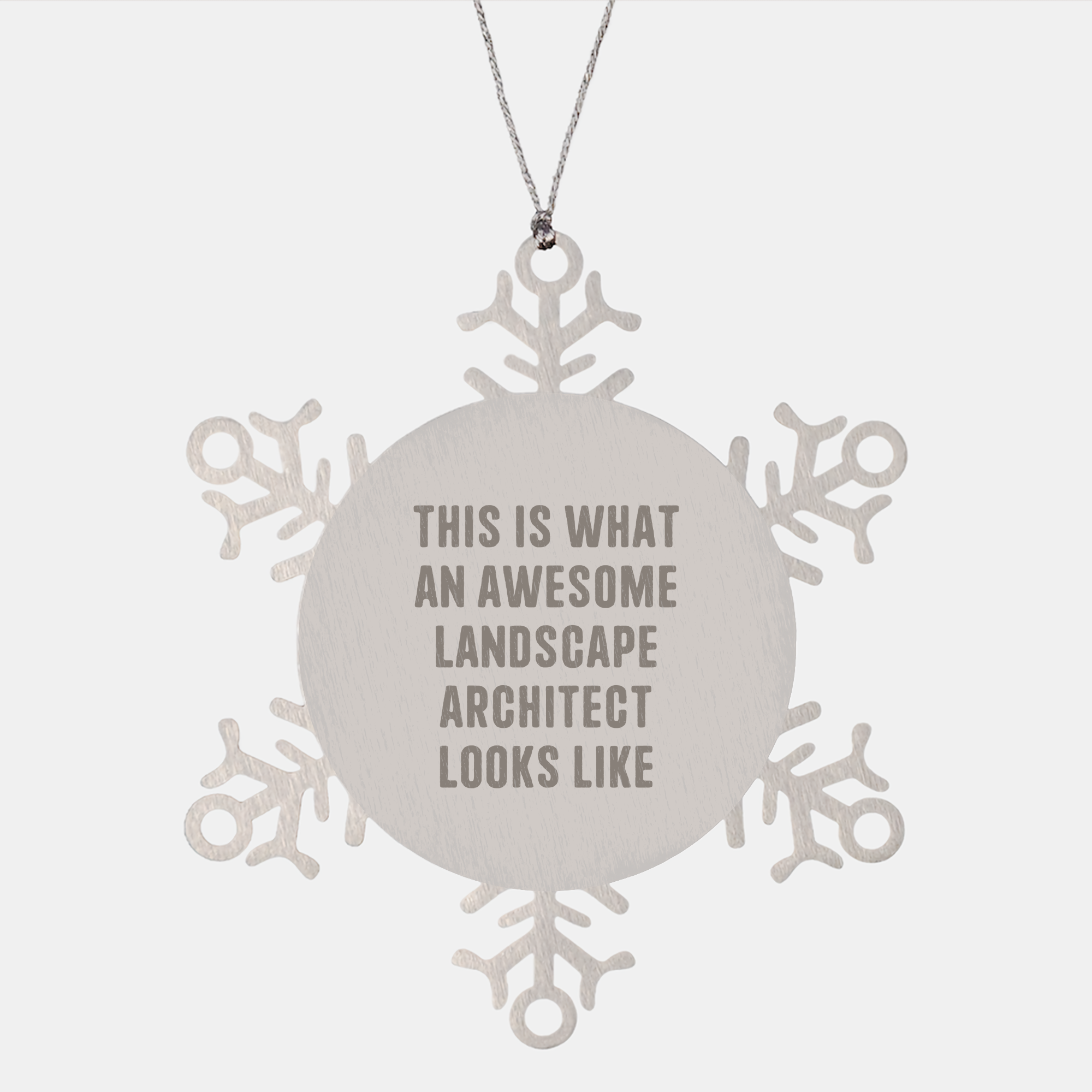 Funny Landscape Architect Gifts from Friends for Christmas, Unique Snowflake Ornament 'This Is What An Awesome Landscape Architect Looks Like'