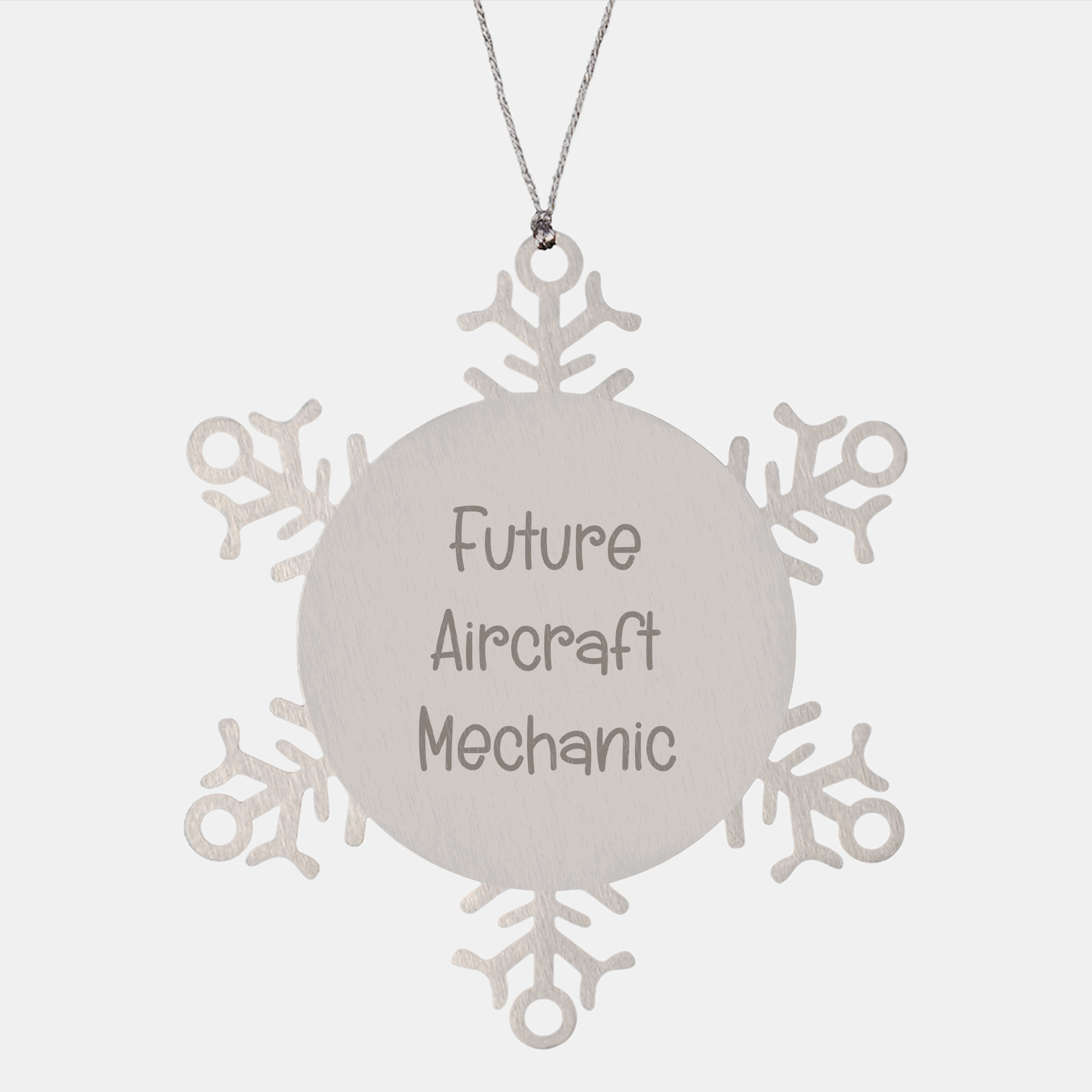 Aircraft Mechanic Gifts from Friends - Future Aircraft Mechanic Snowflake Ornament, Inspirational Christmas Unique Gift for Men, 3.14 inches - Image 1