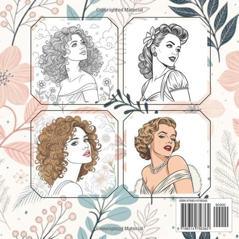 Pretty Faces Coloring Book: Adult and Teen Coloring Book Featuring Breathtaking Portraits of Beautiful Women – 50 Stunning Illustrations to Color