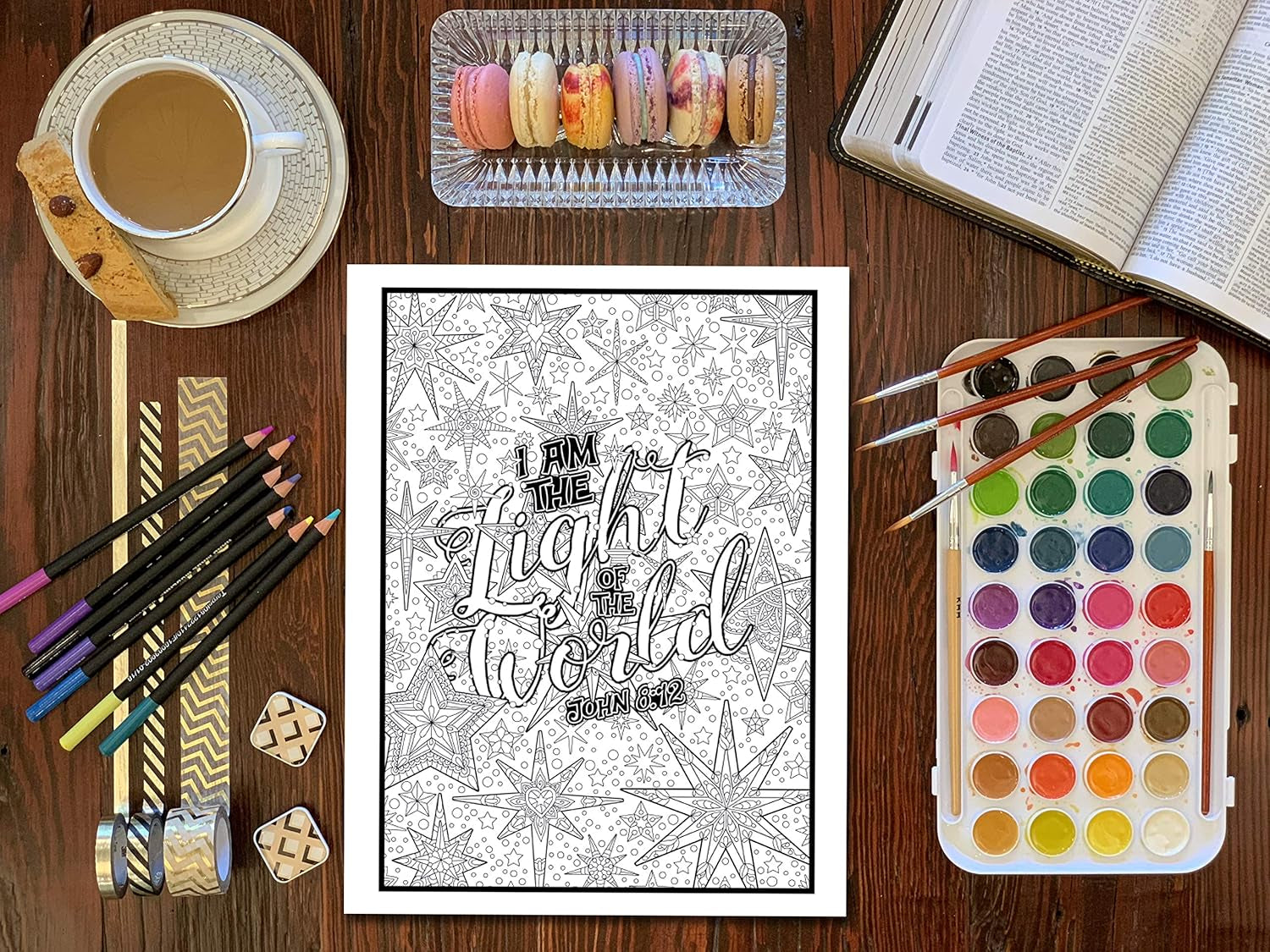 Color the Words of Jesus: a Christian Coloring Book