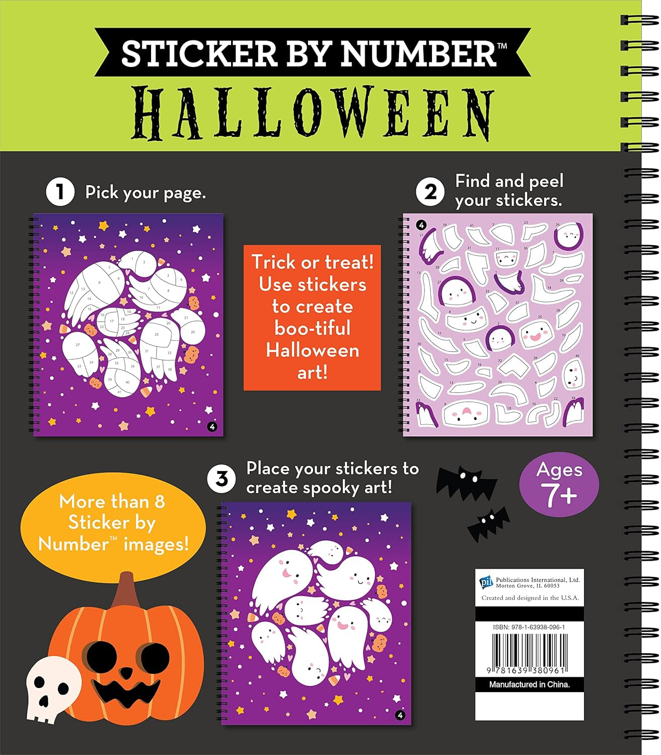 Brain Games - Sticker by Number: Halloween (Trick or Treat Cover) (Volume 2)