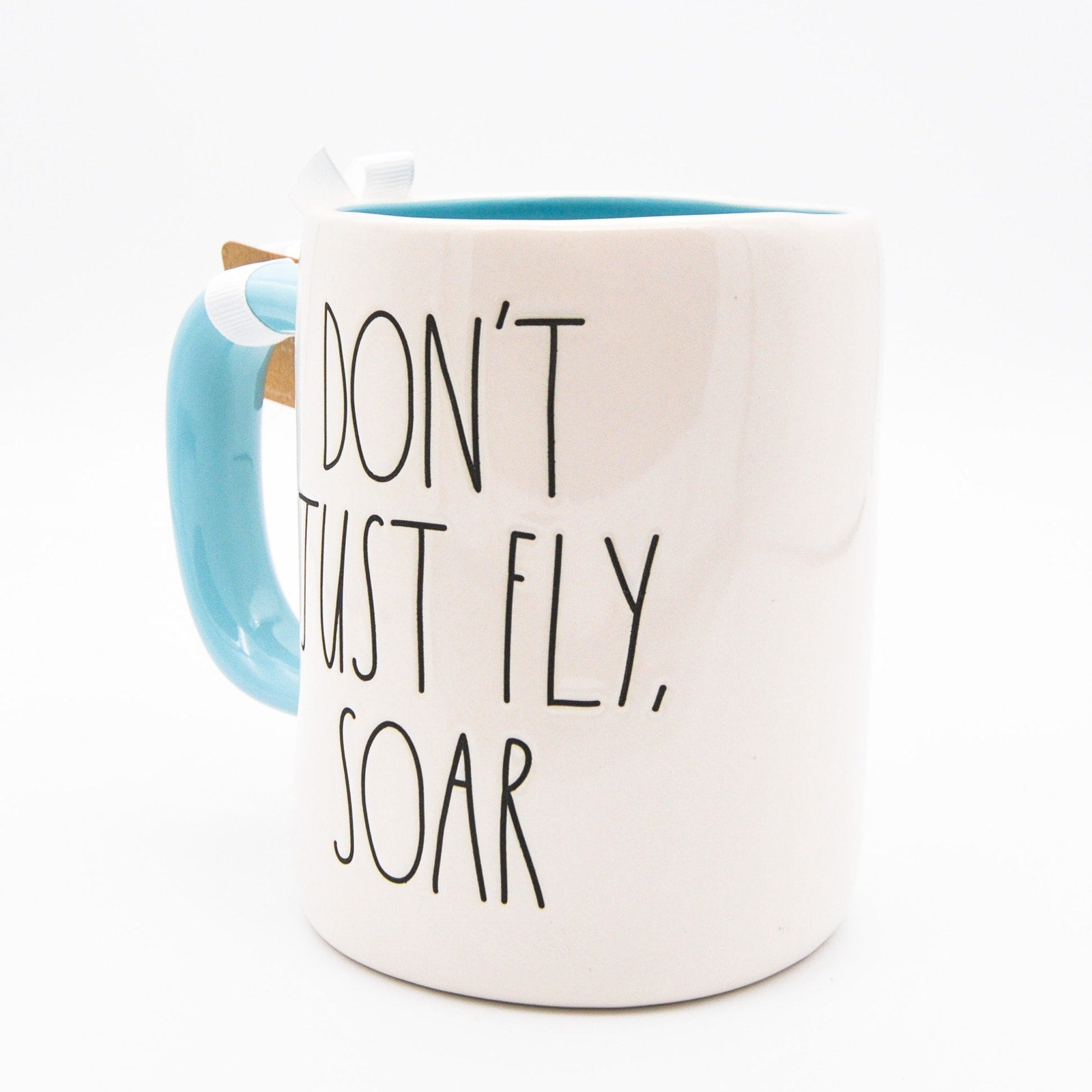 Rae Dunn Dumbo Mug, Don't Just Fly, Soar 16oz Ceramic Double Sided Coffee Mug Gift