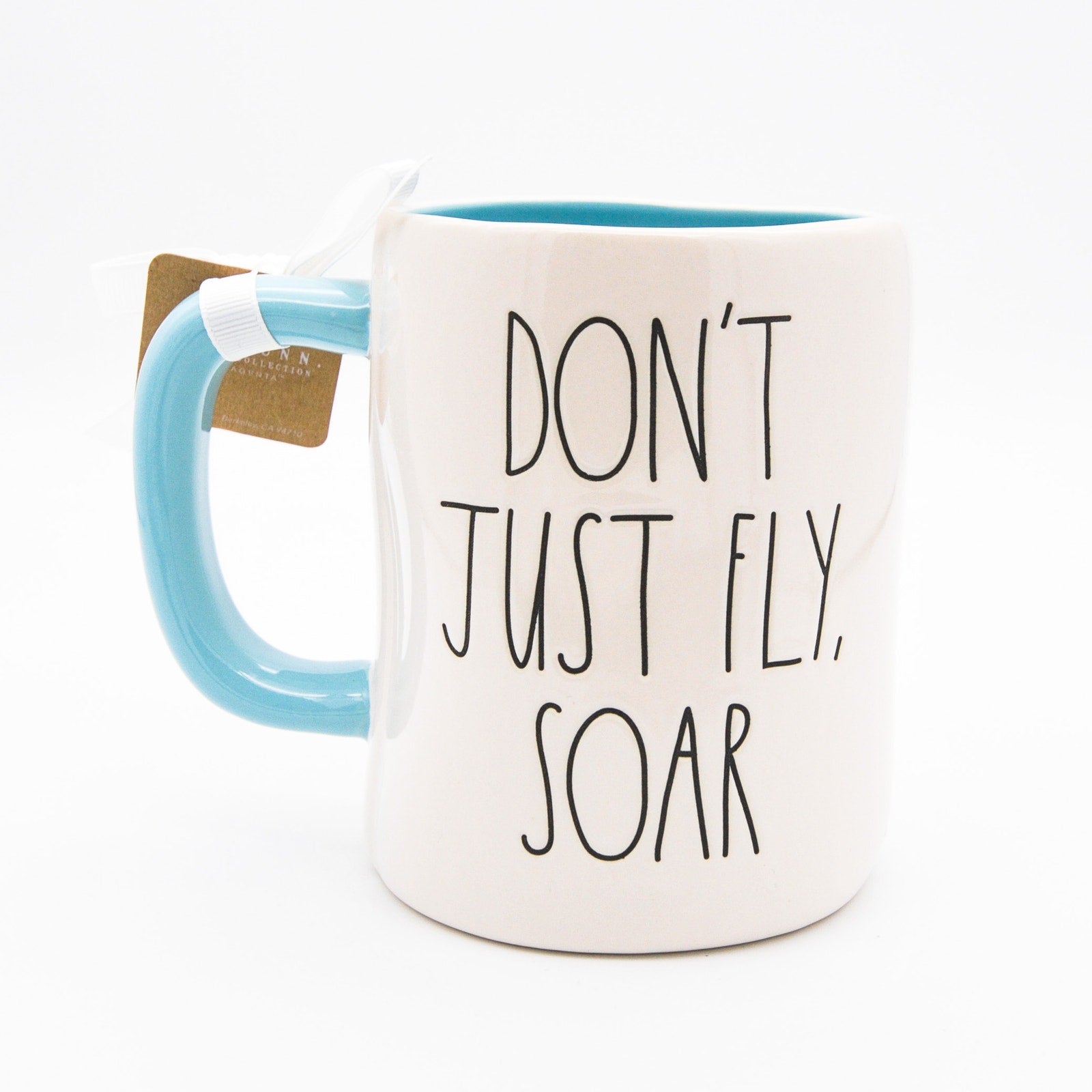 Rae Dunn Dumbo Mug, Don't Just Fly, Soar 16oz Ceramic Double Sided Coffee Mug Gift