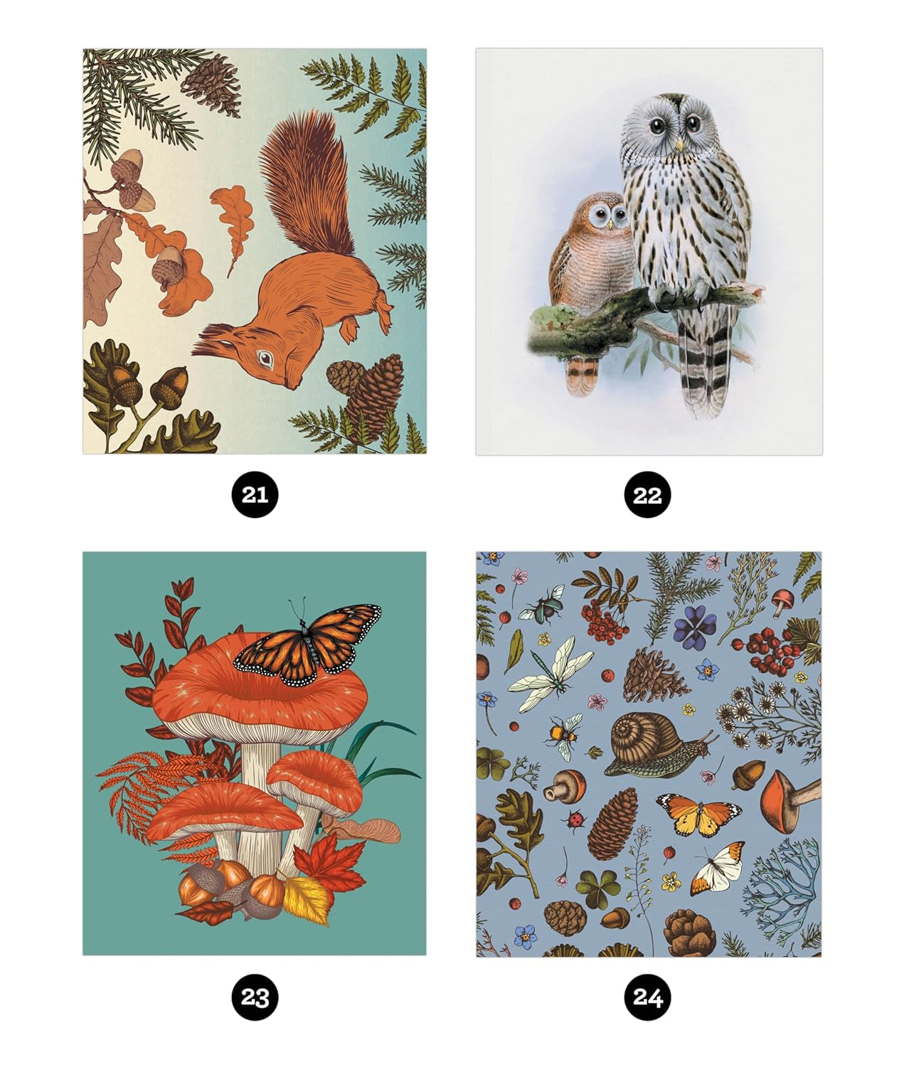 Brain Games - Sticker by Number - Vintage: Forest (28 Images to Sticker)