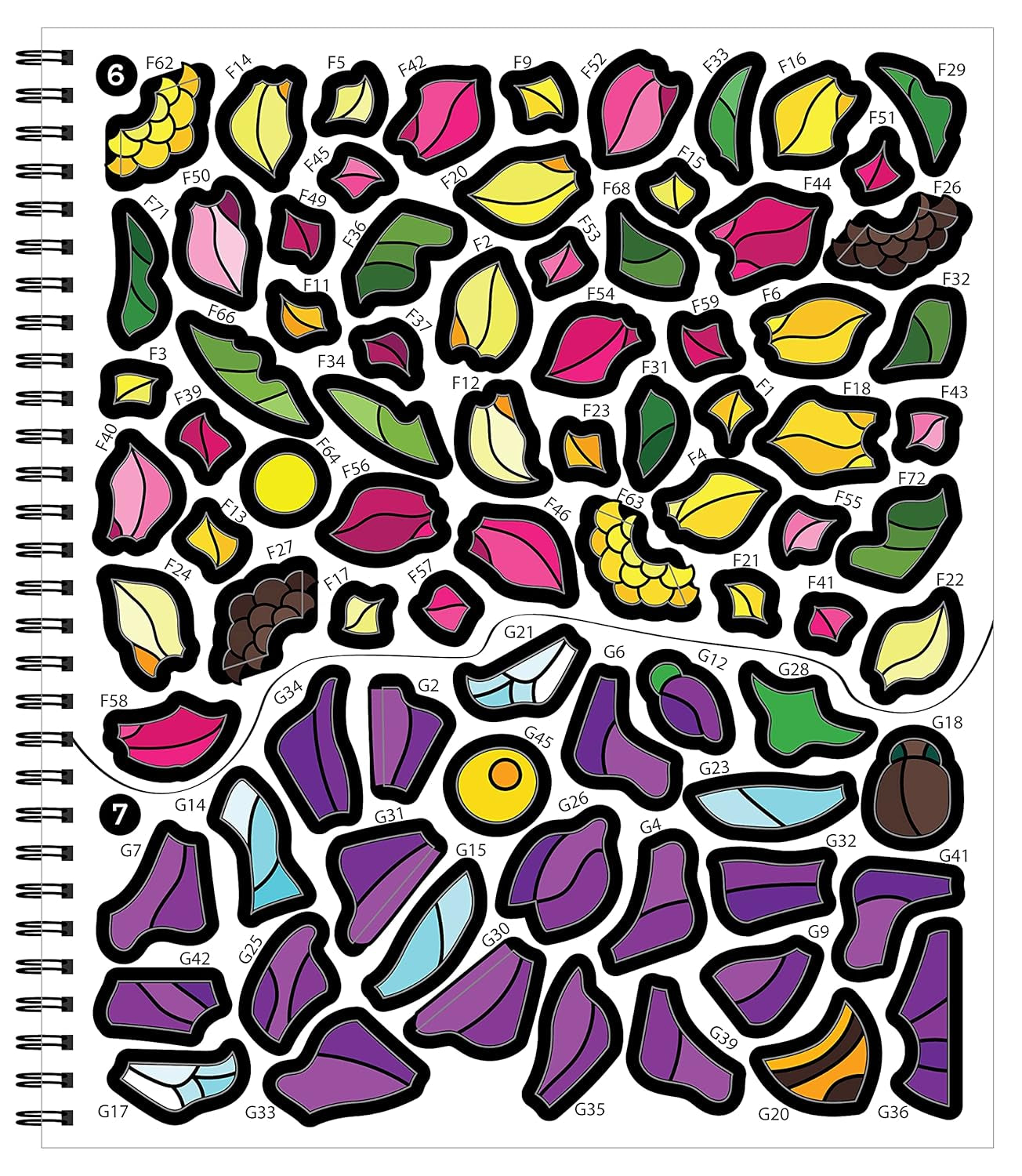 Brain Games - Sticker by Number: Flowers & Nature (28 Images to Sticker)