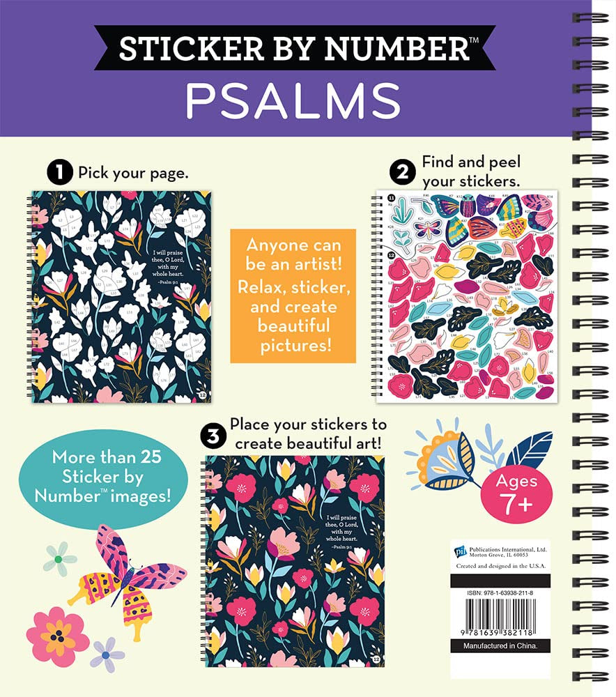 Brain Games - Sticker by Number: Psalms (28 Images to Sticker)