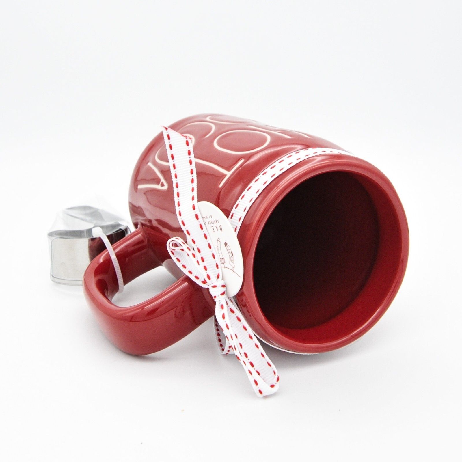 Rae Dunn Christmas Mug – Hot Cocoa Mug with Cookie Cutter Attached 16oz Mug Gift