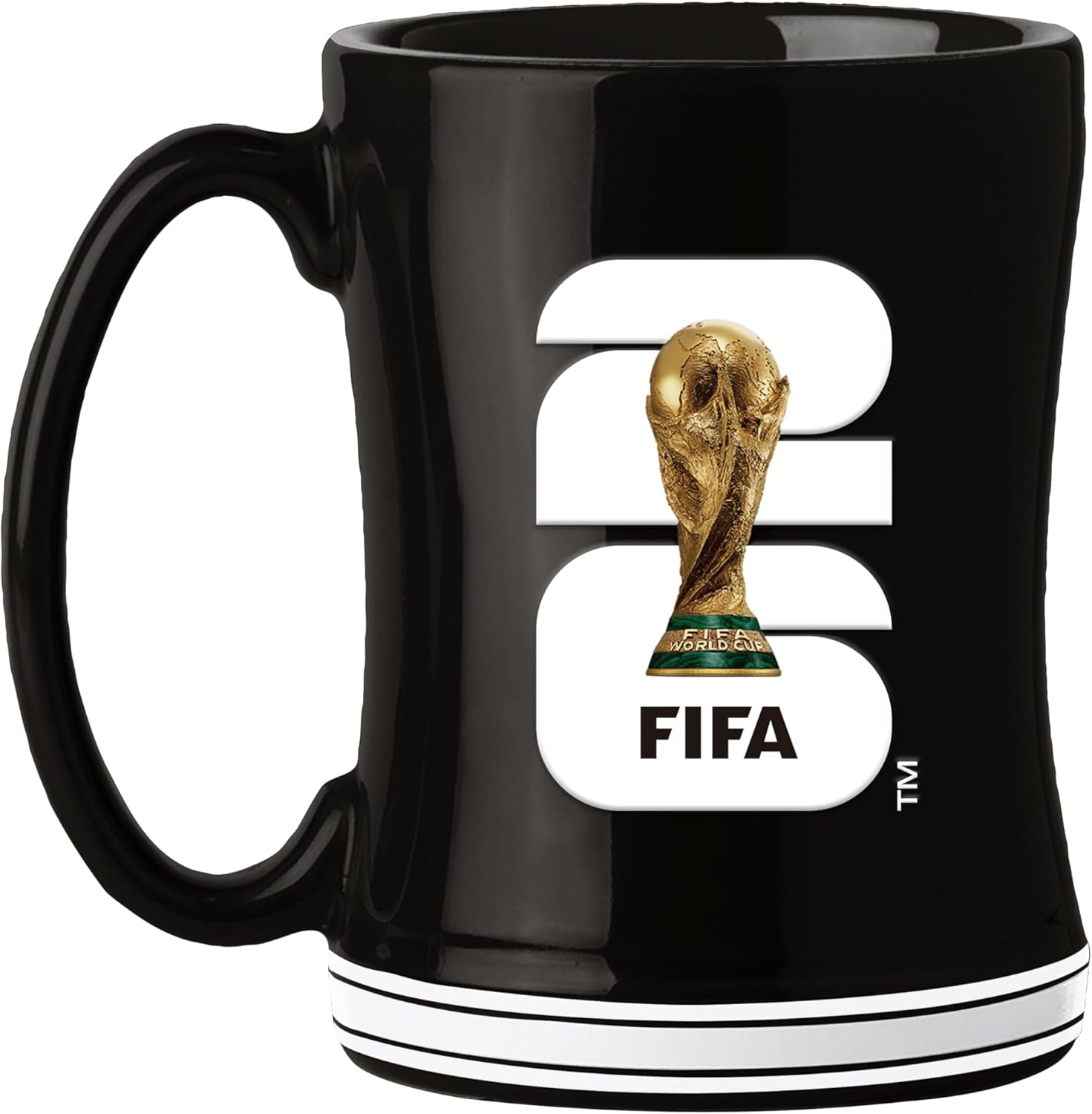 Soccer FIFA World Cup 2026 14Oz Sculpted Relief Mug – Bold Ceramic Coffee Cup with Raised Design – Great Gift for Soccer Fans & Collectors