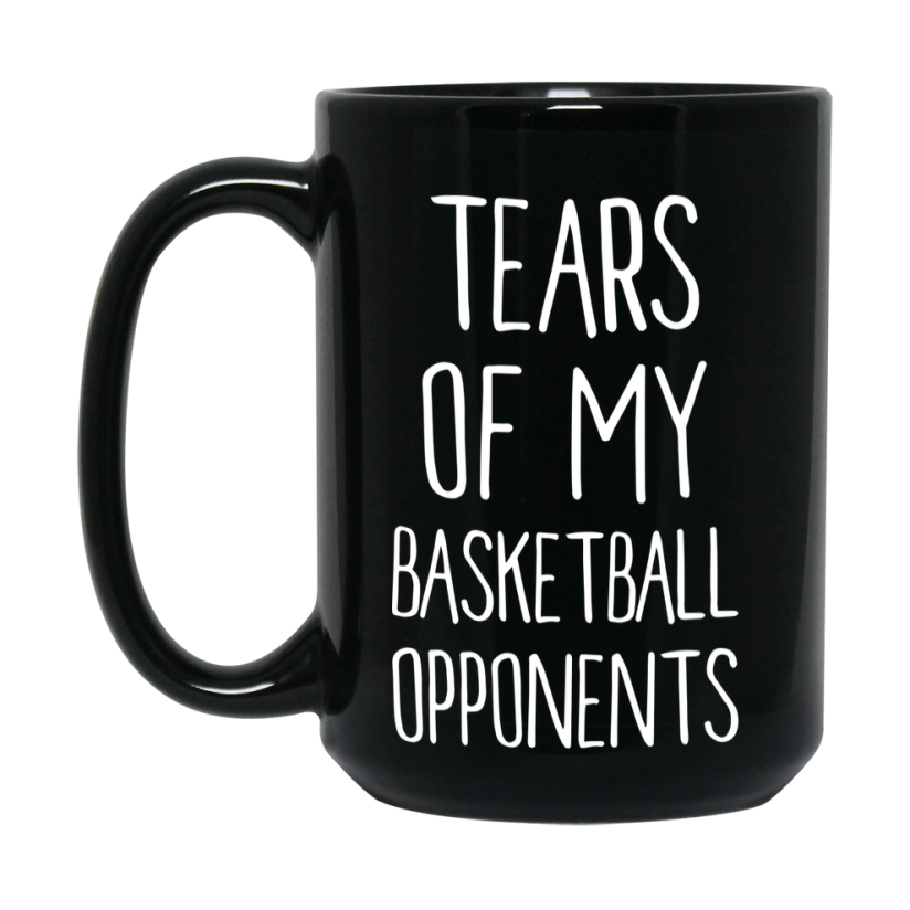 Tears Of My Basketball Opponents Black Ceramic Mug
