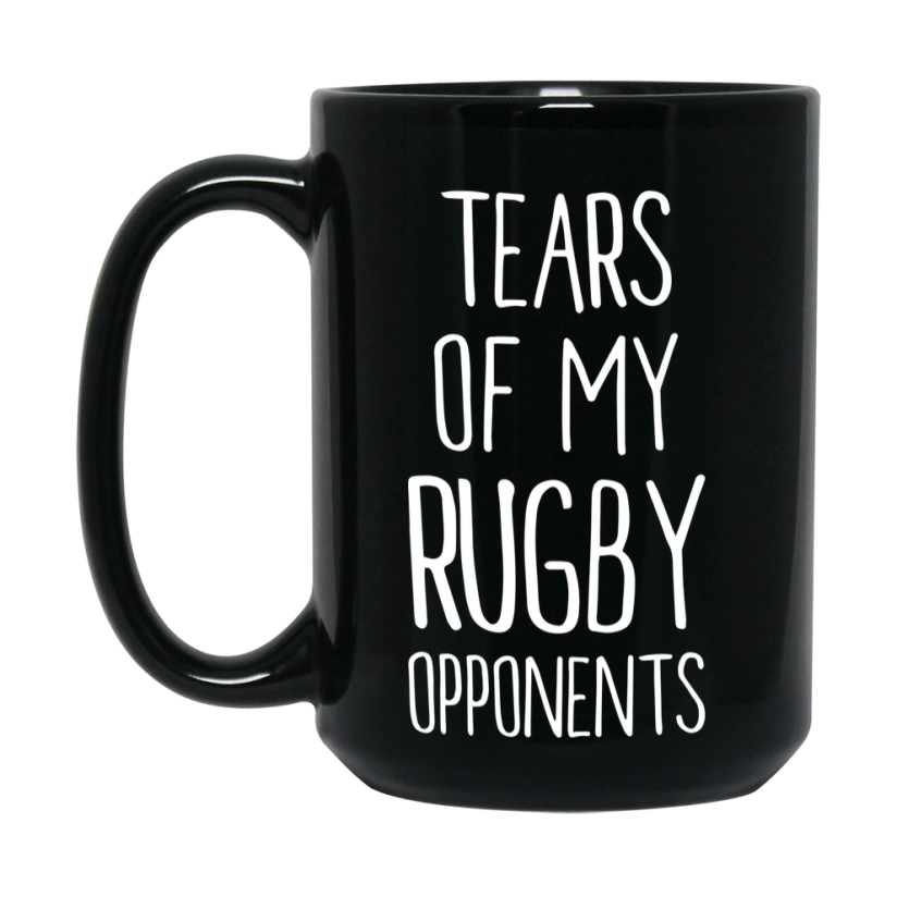 Tears Of My Rugby Opponents Black Ceramic Mug