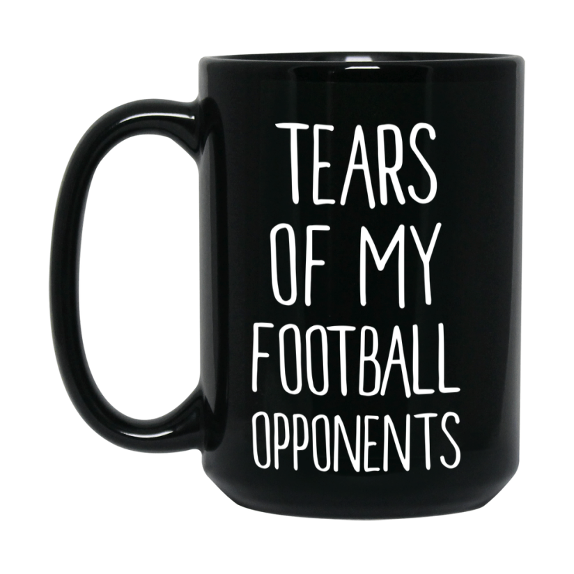 Tears Of My Football Opponents Black Ceramic Mug