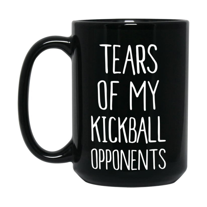 Tears Of My Kickball Opponents Black Ceramic Mug