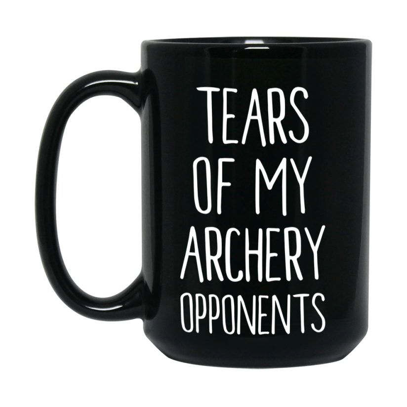 Tears Of My Archery Opponents Black Ceramic Mug