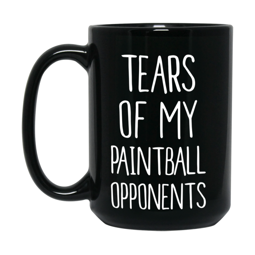 Tears Of My Paintball Opponents Black Ceramic Mug