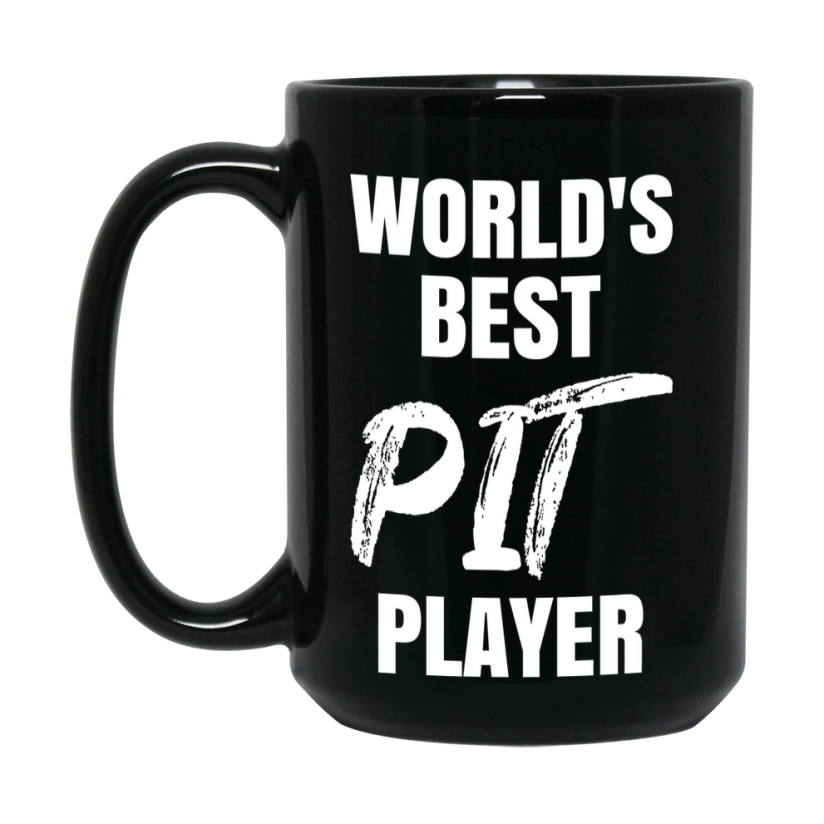 World's Best Pit Player Mug, Funny Card Game Player Gift, 11Oz Or 15Oz Black Ceramic Mug