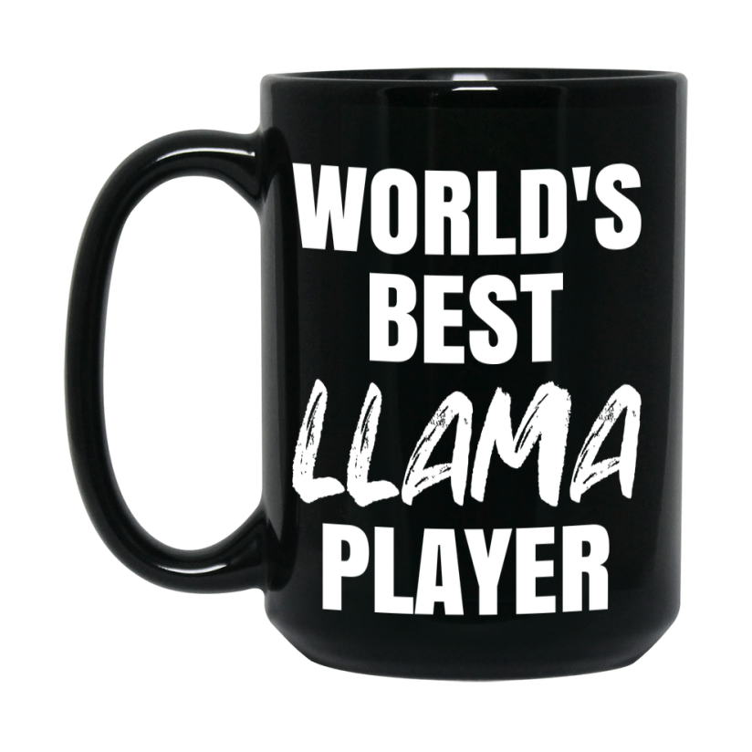 World's Best Llama Player Mug, Funny Card Game Player Gift, 11Oz Or 15Oz Black Ceramic Mug