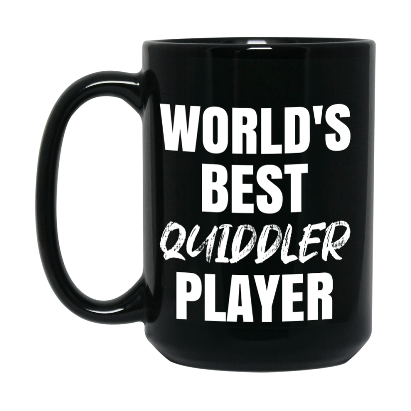 World's Best Quiddler Player Mug, Funny Card Game Player Gift, 11Oz Or 15Oz Black Ceramic Mug
