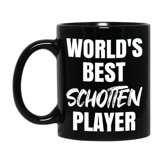 World's Best Schotten Player Mug, Funny Card Game Player Gift, 11Oz Or 15Oz Black Ceramic Mug