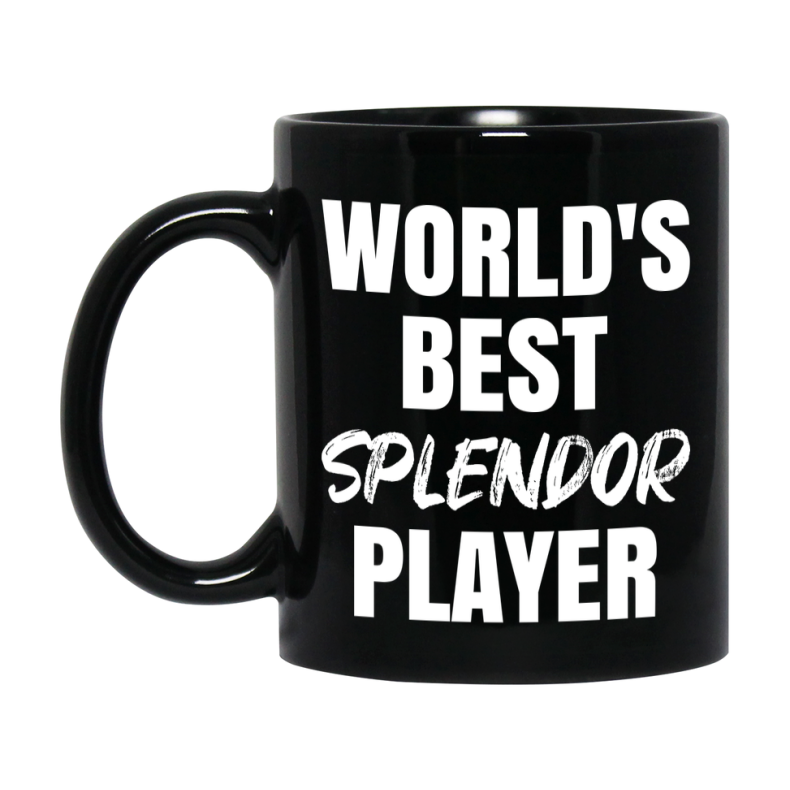 World's Best Splendor Player Mug, Funny Game Board Gift, 11Oz Or 15Oz Black Ceramic Mug