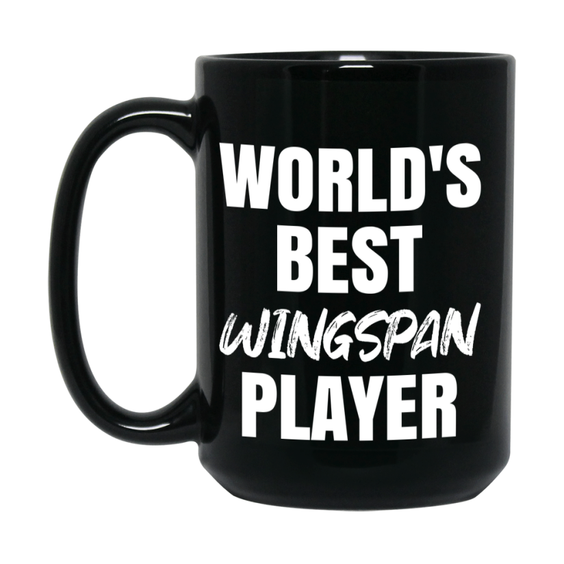 World's Best Wingspan Player Mug, Funny Game Board Gift, 11Oz Or 15Oz Black Ceramic Mug