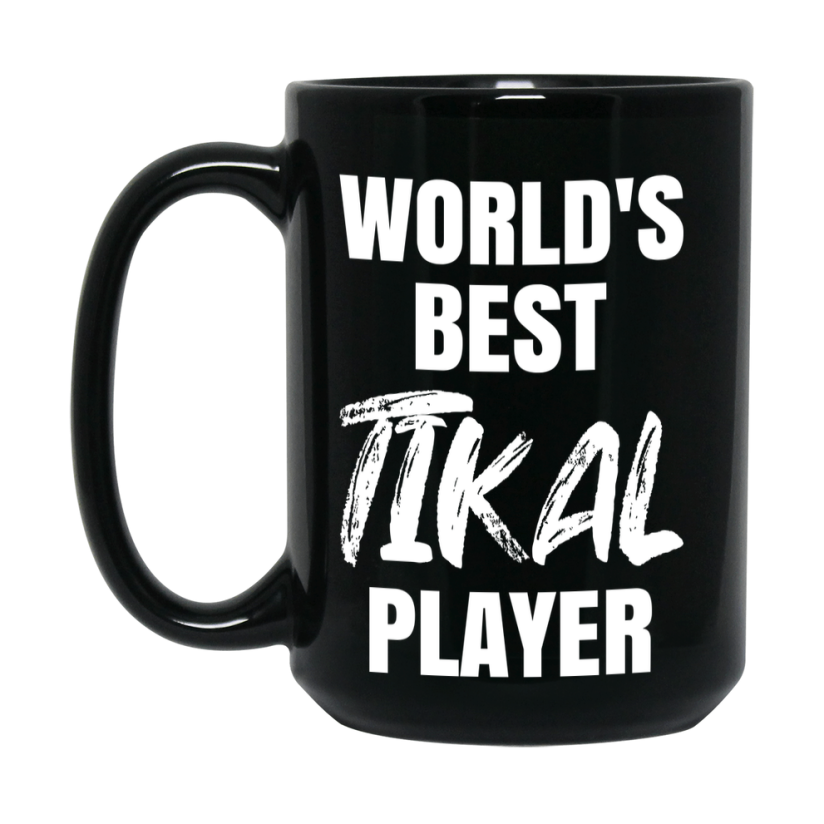 World's Best Tikal Player Mug, Funny Game Board Gift, 11Oz Or 15Oz Black Ceramic Mug