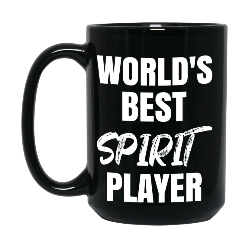 World's Best Spirit Player Mug, Funny Game Board Gift, 11Oz Or 15Oz Black Ceramic Mug
