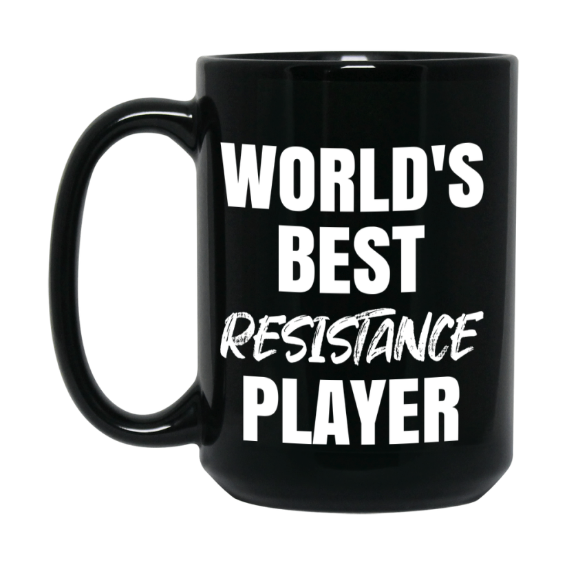 World's Best Resistance Player Mug, Funny Game Board Gift, 11Oz Or 15Oz Black Ceramic Mug