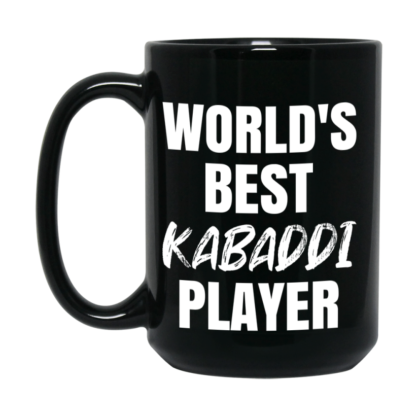 World's Best Kabaddi Player Mug, Double-Sided 11Oz Or 15Oz Black Ceramic Coffee Cup