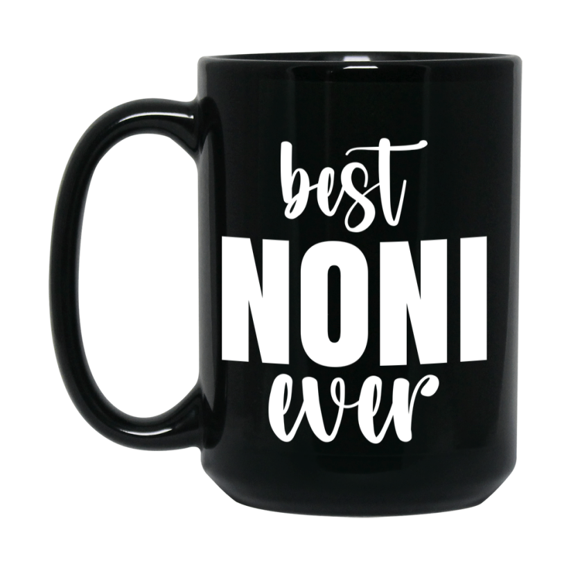 Best Noni Ever Mug, Mother's Day Gift, 11Oz Or 15Oz Black Ceramic Coffee Cup
