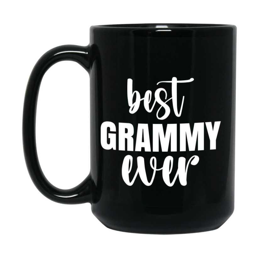 Best Grammy Ever Mug, Mother's Day Gift, 11Oz Or 15Oz Black Ceramic Coffee Cup
