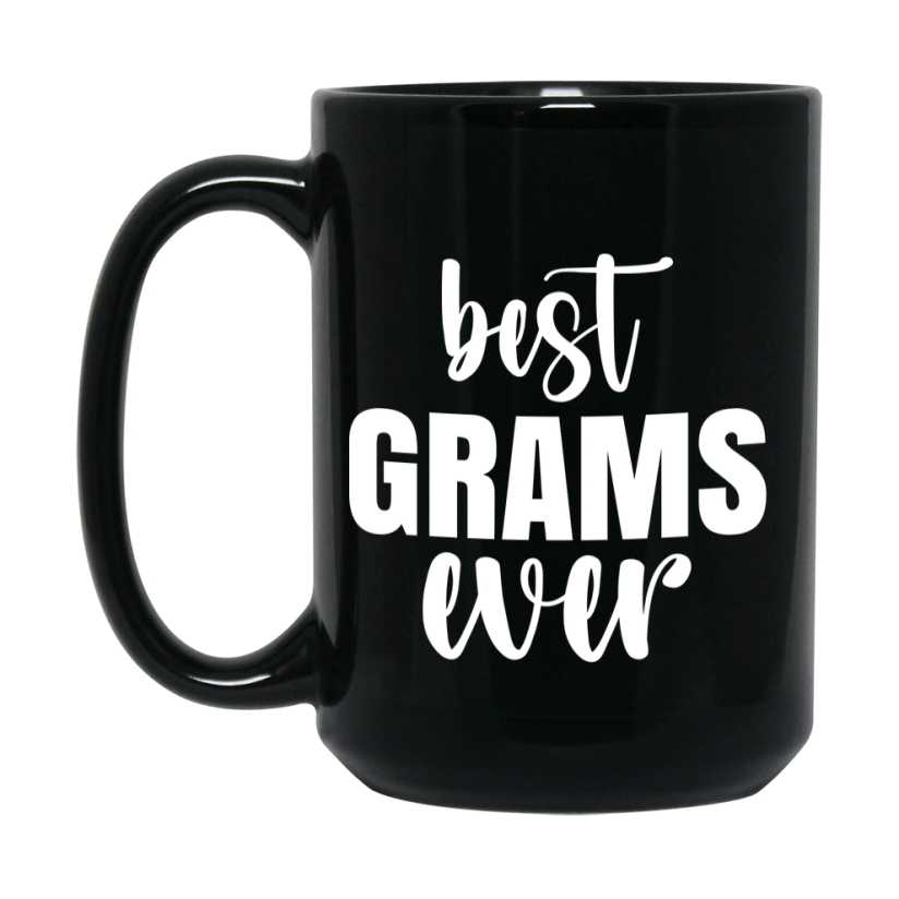 Best Grams Ever Mug, Mother's Day Gift, 11Oz Or 15Oz Black Ceramic Coffee Cup