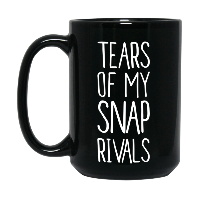 Funny Snap Mug, Tears Of My Snap Rivals, 11Oz Or 15Oz Black Ceramic Coffee Cup