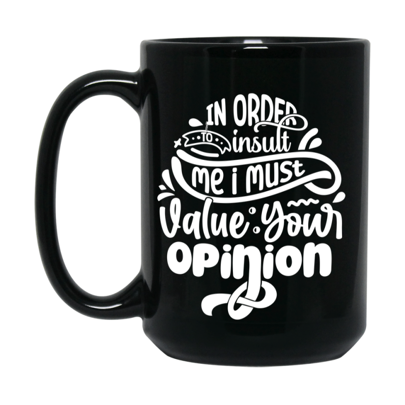 Sarcastic Mug For Coworker, Funny Sarcasm Mug, Double-Sided 11Oz Or 15Oz Black Ceramic Coffee Cup