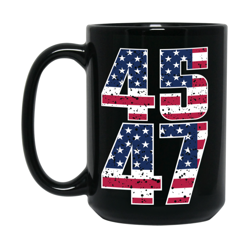 Trump Coffee Mug Gift, Double-Sided 11Oz Black Ceramic Trump Mug