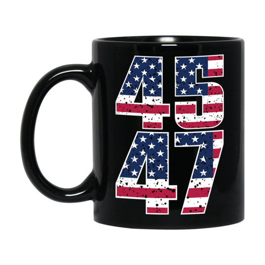 Trump Coffee Mug Gift, Double-Sided 11Oz Black Ceramic Trump Mug