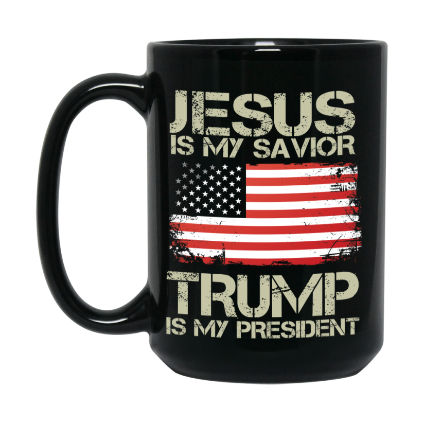 Trump Coffee Mug Gift, Double-Sided 11Oz Black Ceramic Trump Mug