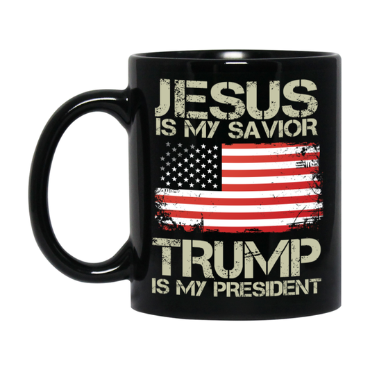 Trump Coffee Mug Gift, Double-Sided 11Oz Black Ceramic Trump Mug