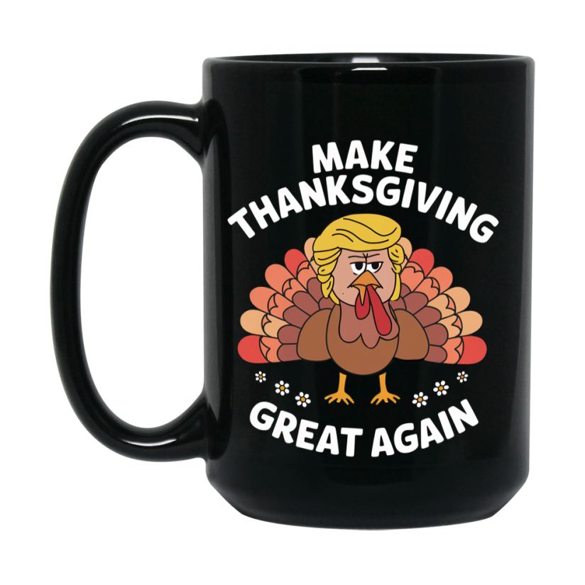 Trump Coffee Mug Gift, Double-Sided 11Oz Black Ceramic Trump Mug