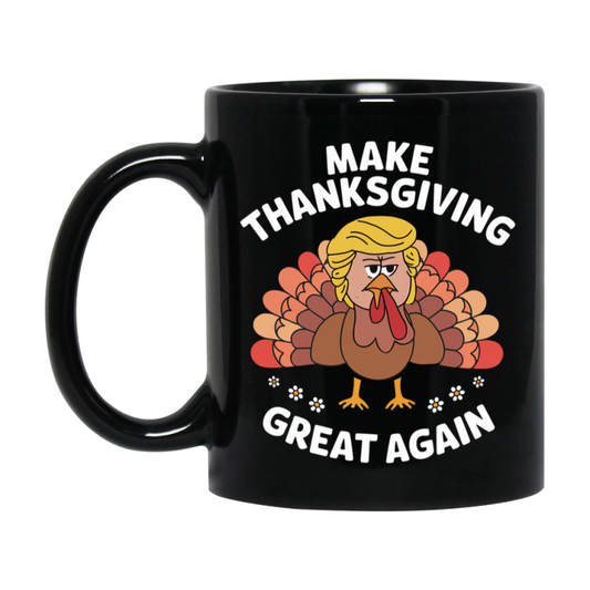 Trump Coffee Mug Gift, Double-Sided 11Oz Black Ceramic Trump Mug