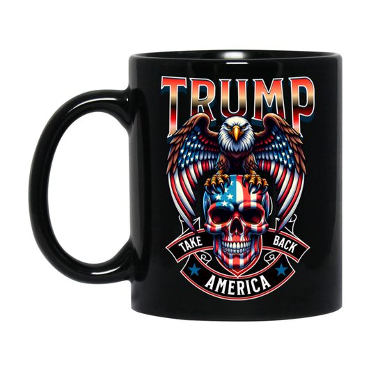 Trump Coffee Mug Gift, Double-Sided 11Oz Black Ceramic Trump Mug