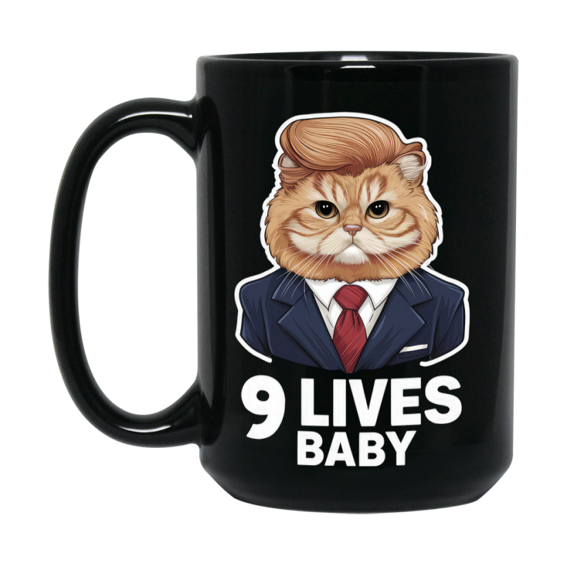 Trump Coffee Mug Gift, Double-Sided 11Oz Black Ceramic Trump Mug