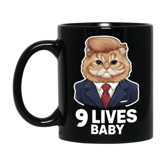 Trump Coffee Mug Gift, Double-Sided 11Oz Black Ceramic Trump Mug