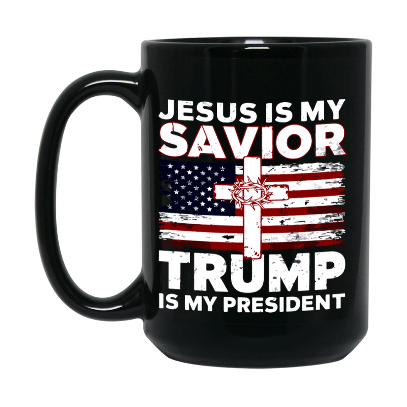 Trump Coffee Mug Gift, Double-Sided 11Oz Black Ceramic Trump Mug