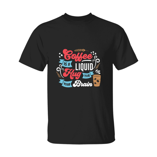 Coffee Lovers Funny Coffee Quote Tee Shirt, Black Unisex Gildan 500 Tee