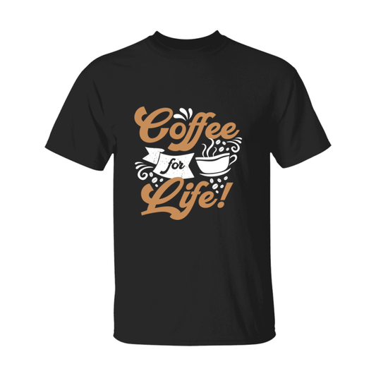 Coffee Lovers Funny Coffee Quote Tee Shirt, Black Unisex Gildan 500 Tee